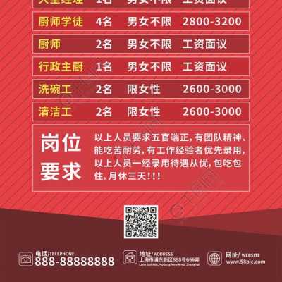 宿迁厨师最新招聘信息出炉！