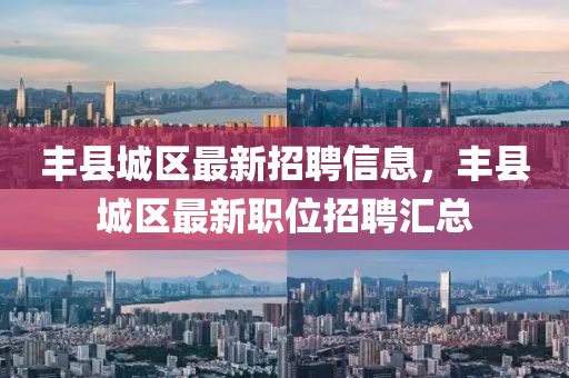丰城最新急聘信息及求职步骤指南